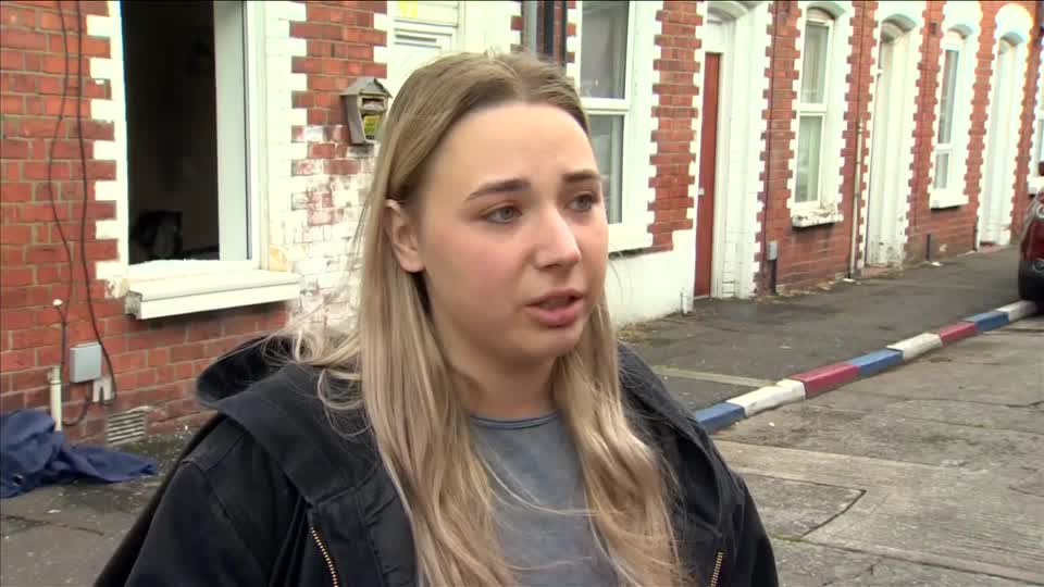 Fleeing her home as her neighbor's house burned, Ukrainian Belfast resident Yara Navrotska called the events 'terrifying.' /Reuters
