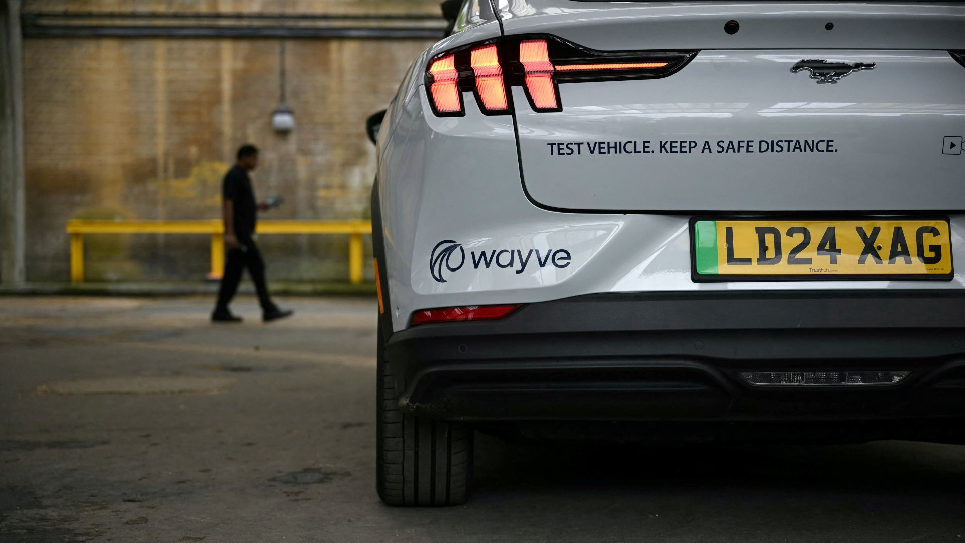 Eayve is one of three autonomous vehicle companies who will launch trials in London this year. /Ben Stansall/AFP
