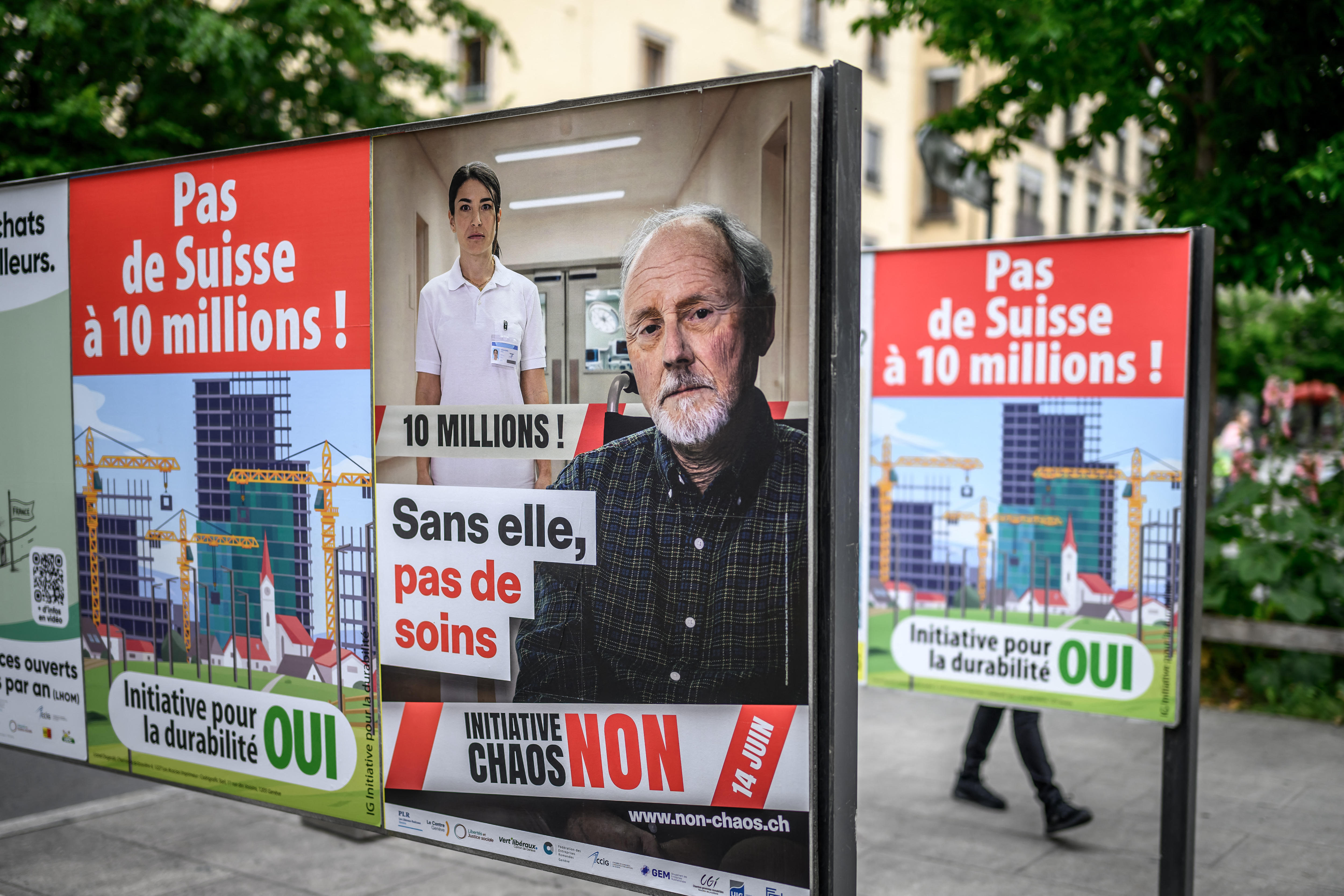 Switzerland goes to the polls on Sunday to vote on whether to cap its population at 10 million people. /Fabrice Coffrini/AFP