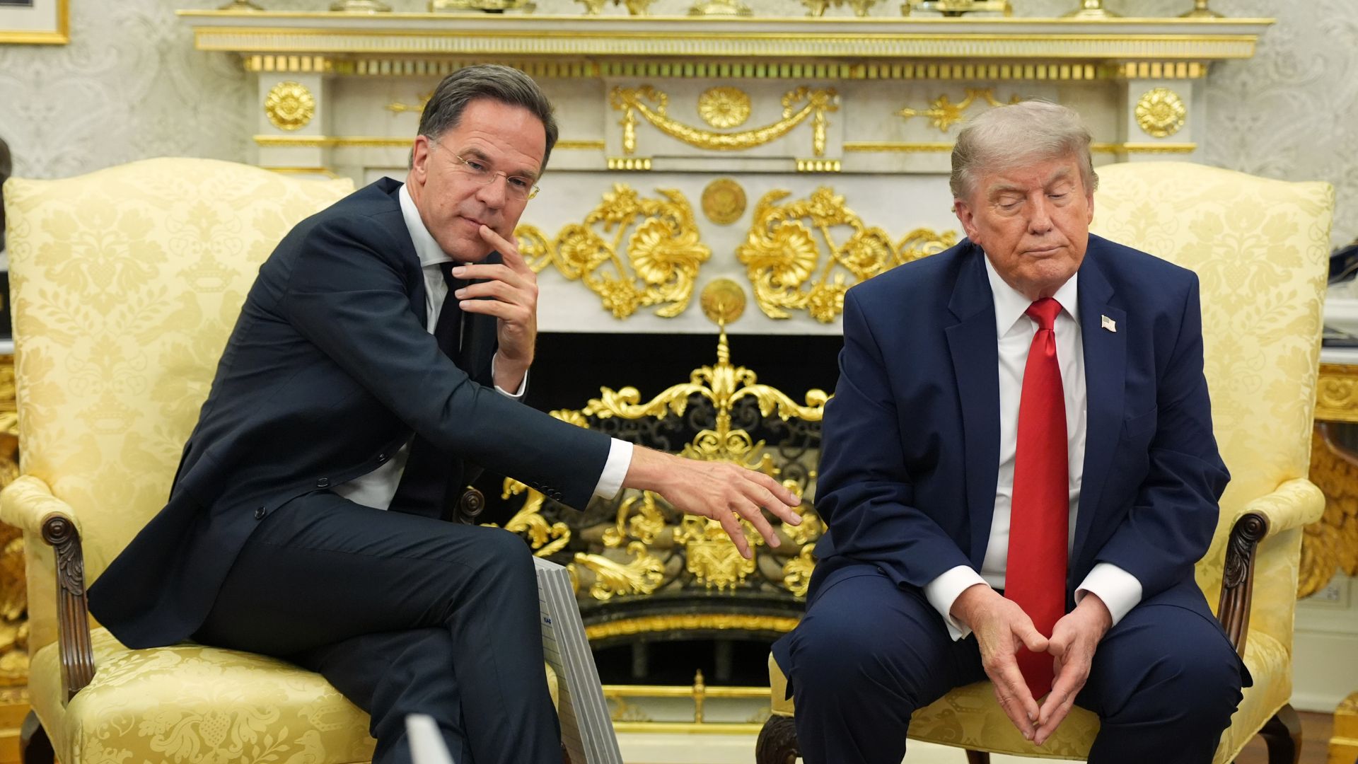 Rutte's Oval Office visit was about reaching out to Trump. /Jacquelyn Martin/AP Photo