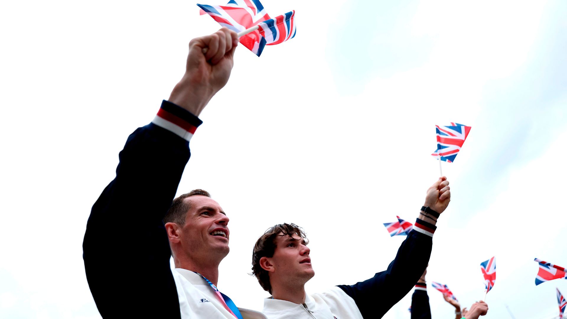 Andy Murray and Jack Draper stand together during the opening ceremony of the 2024 Paris Olympics. Murray returns to Wimbledon this year, not as a player, but as a coach for world No. 160 Draper. /AP 