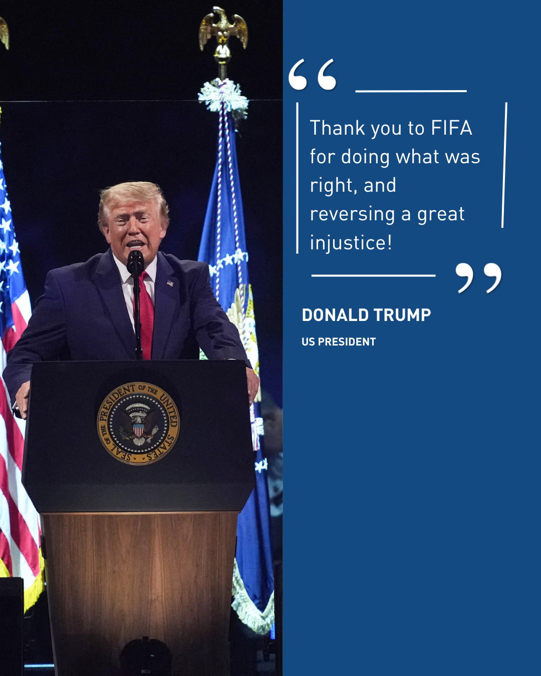 Political football: FIFA overturns US striker ban after Trump intervenes