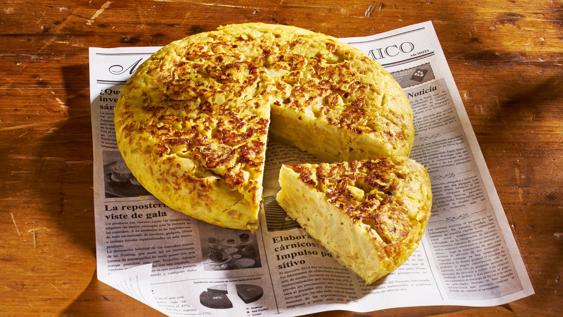 Spanish omelette, or tortilla, is a popular tapas for groups socialising after work or during the weekend. The small snacks sustain the diner without stuffing them - ideal for the hot weather. /AP