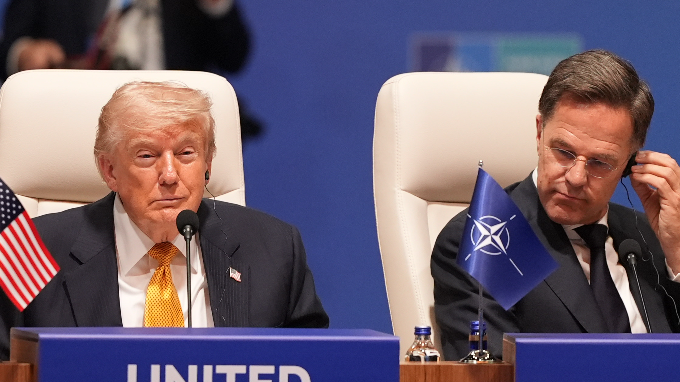 U.S. President Donald Trump and NATO Secretary General Mark Rutte attend the plenary session at the NATO summit in Ankara, Turkey, Wednesday, July 8 /AP