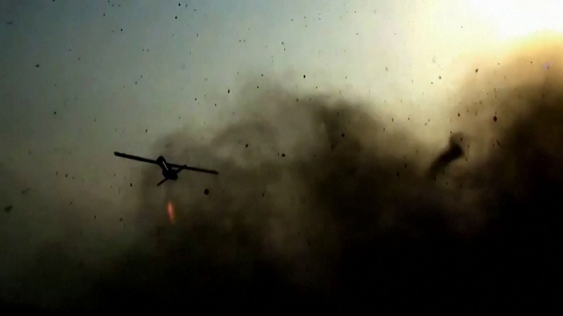 This screengrab shows what the IRGC says is a drone being launched from an undisclosed location towards US targets in Bahrain and Kuwait. /Sepahnews.com/AFP