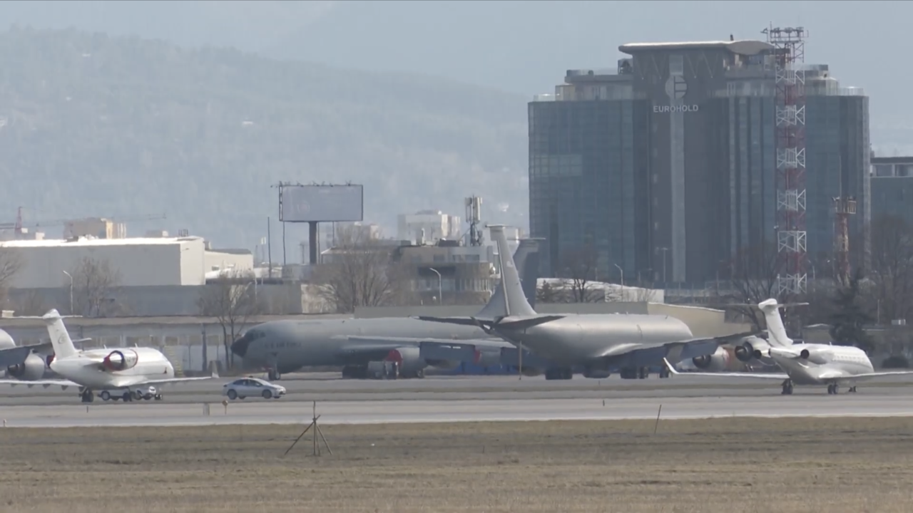 KC-135 aerial refuelling aircraft. /CGTN