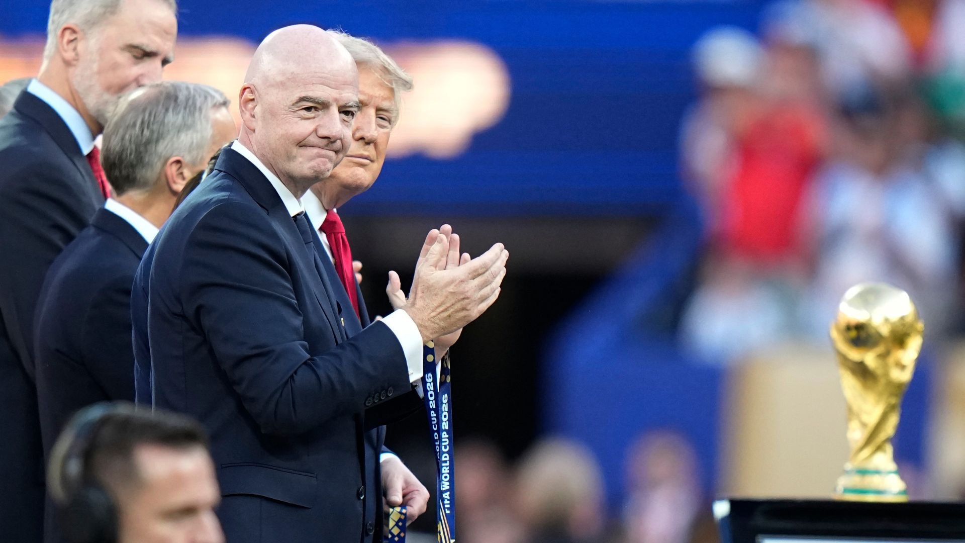 The controversy comes at an awkward moment for Infantino, who said in April he intends to seek re-election for a fourth term as FIFA president. /Frank Franklin II/AP