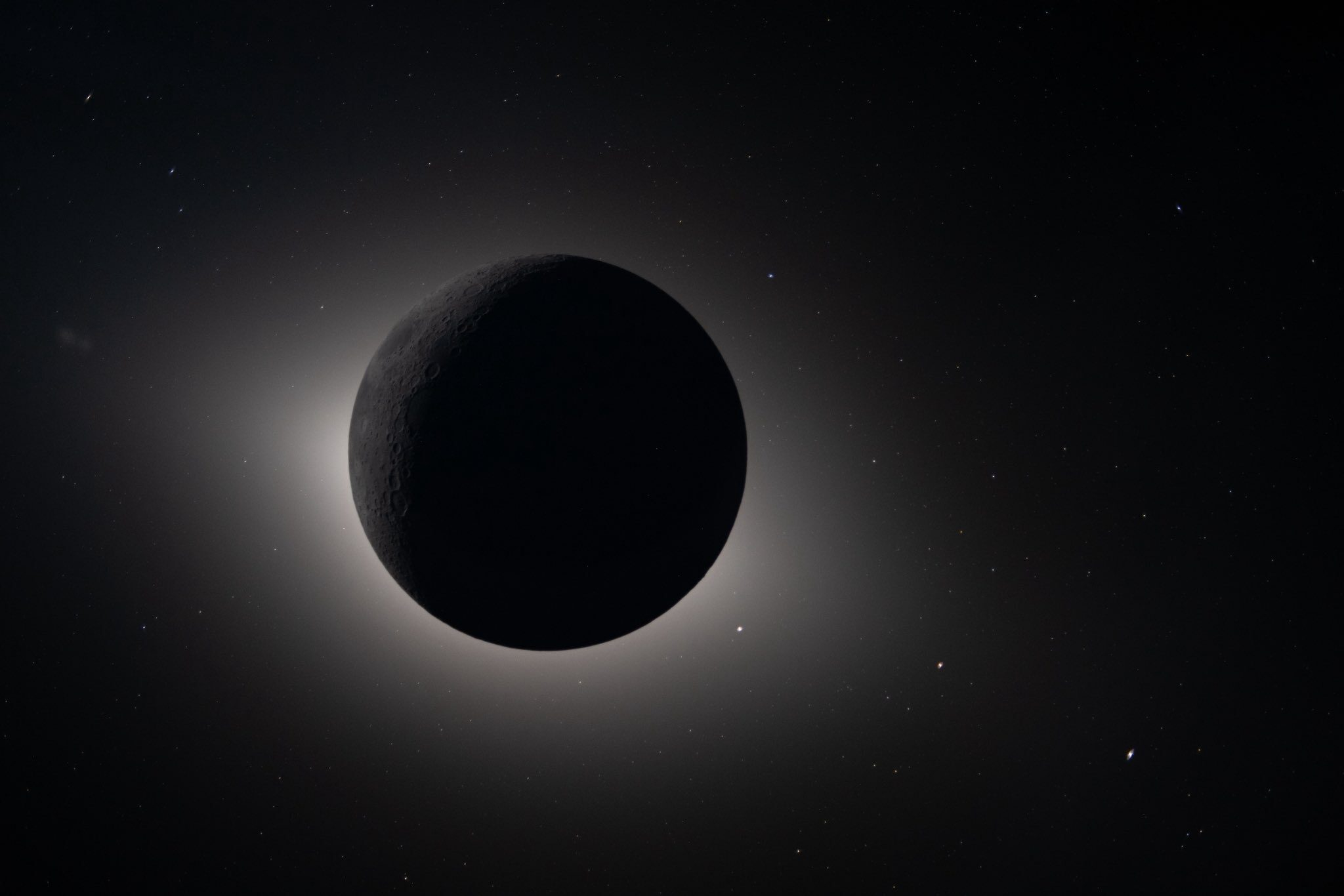 Eclipses happen when the Moon passes directly between the Sun and Earth. /NASA via AP