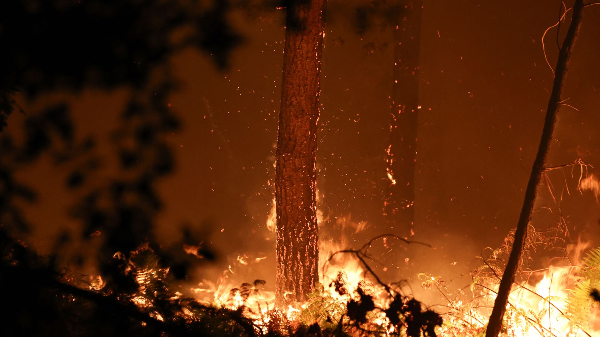 Hundreds of homes were destroyed by a megafire last month in southwestern France. /Romain Perrocheau/AFP