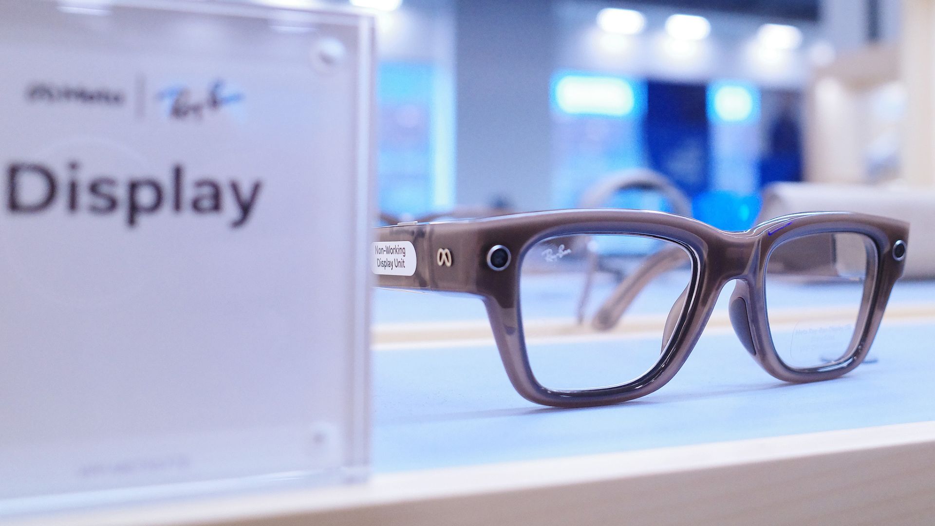 Meta Ray-Ban glasses on display in an electronics store in Downtown Brooklyn, New York City. /Michael M. Santiago/Getty Images
