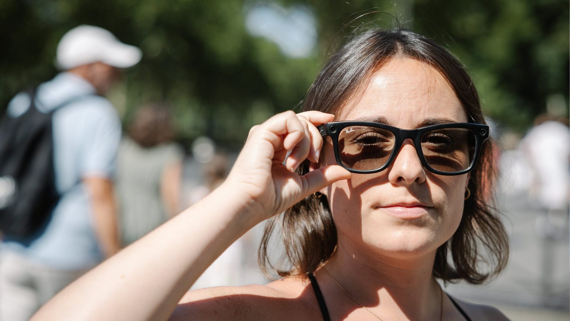 Ray-Ban Meta (Gen 2) smart glasses being showcased in Paris earlier this month. /LE Parisien/Arnaud Dumontier
