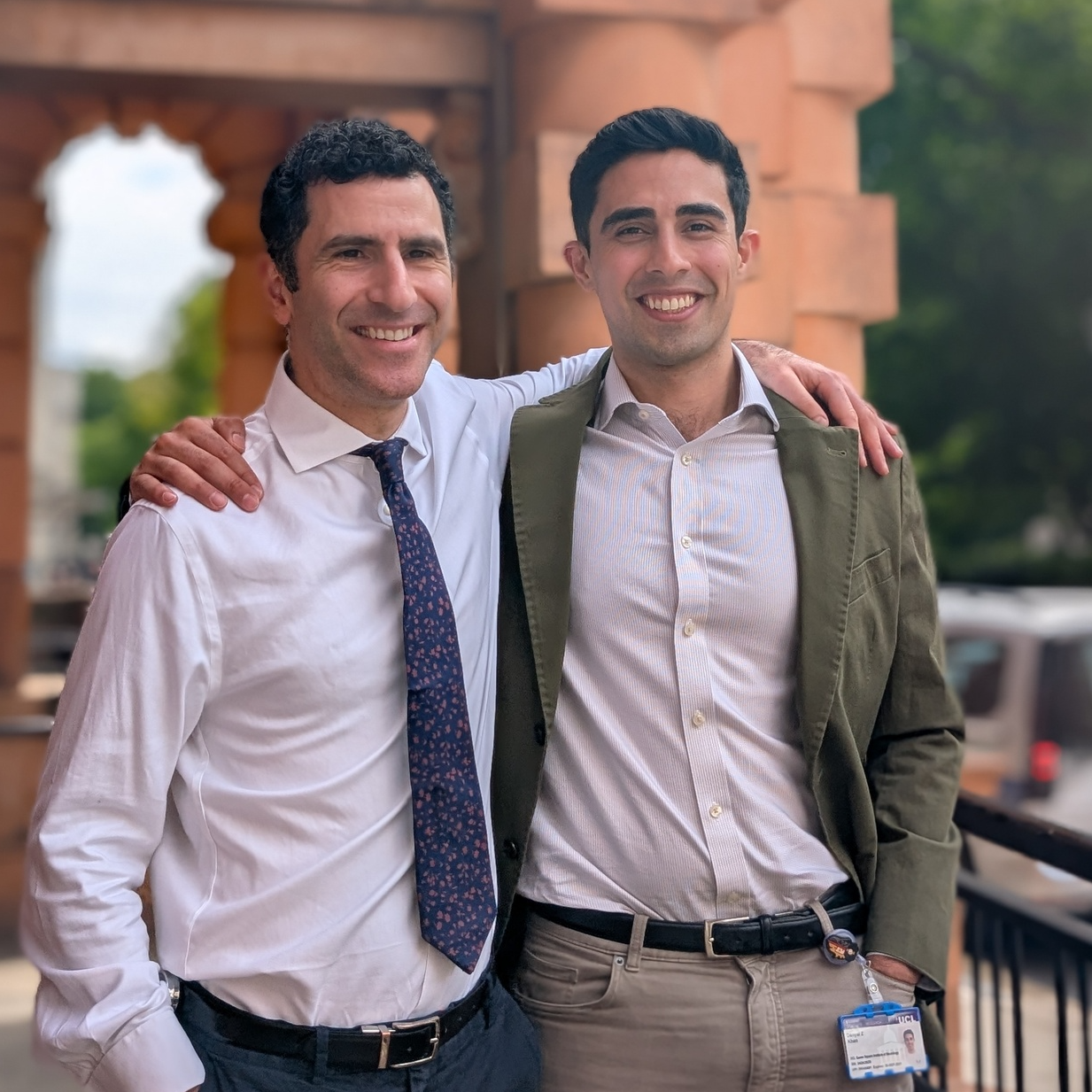 Neurosurgeons Hani Marcus (L) and Danyal Khan (R). / ]UCL