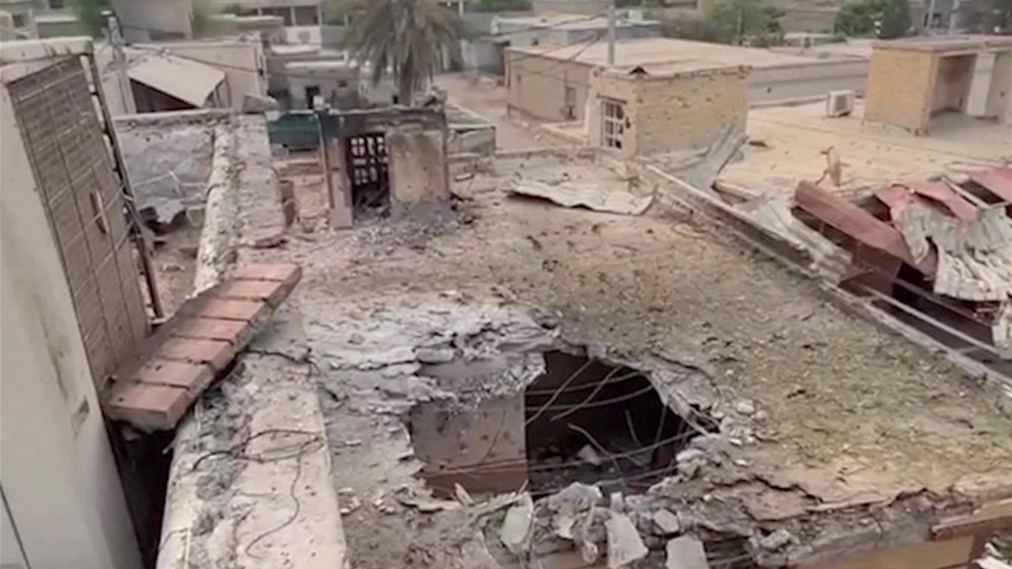 This video grab taken from footage released by the Iranian Red Crescent Society shows what it says is the aftermath of US strike on a wedding ceremony in southern Sirik county in Hormozgan province in southern Iran. /Iranian Red Crescent/AFP

