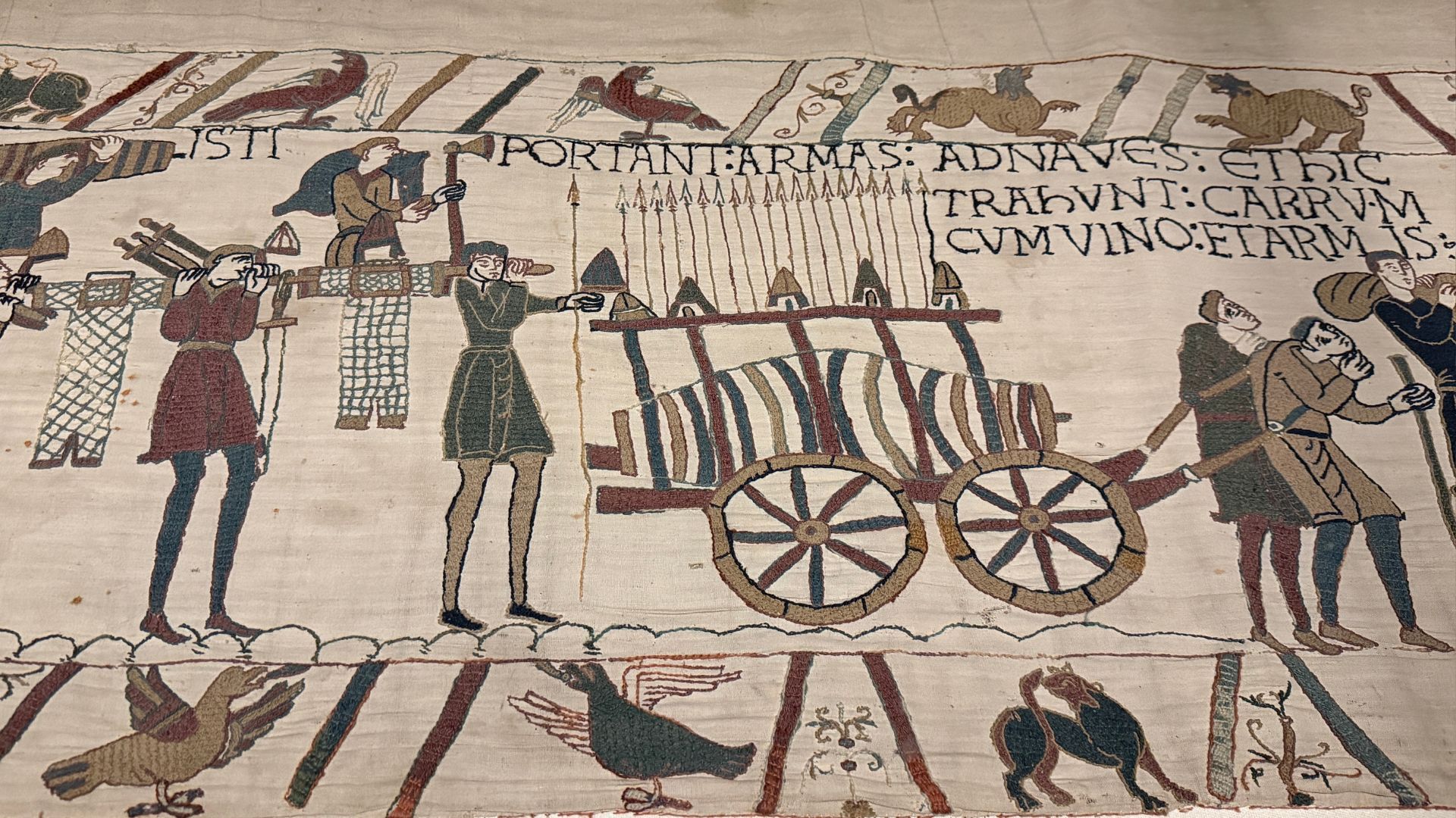 Some have described the tapestry as almost a cartoon-style thousand-year-old embroidery. /Iolo ap Dafydd