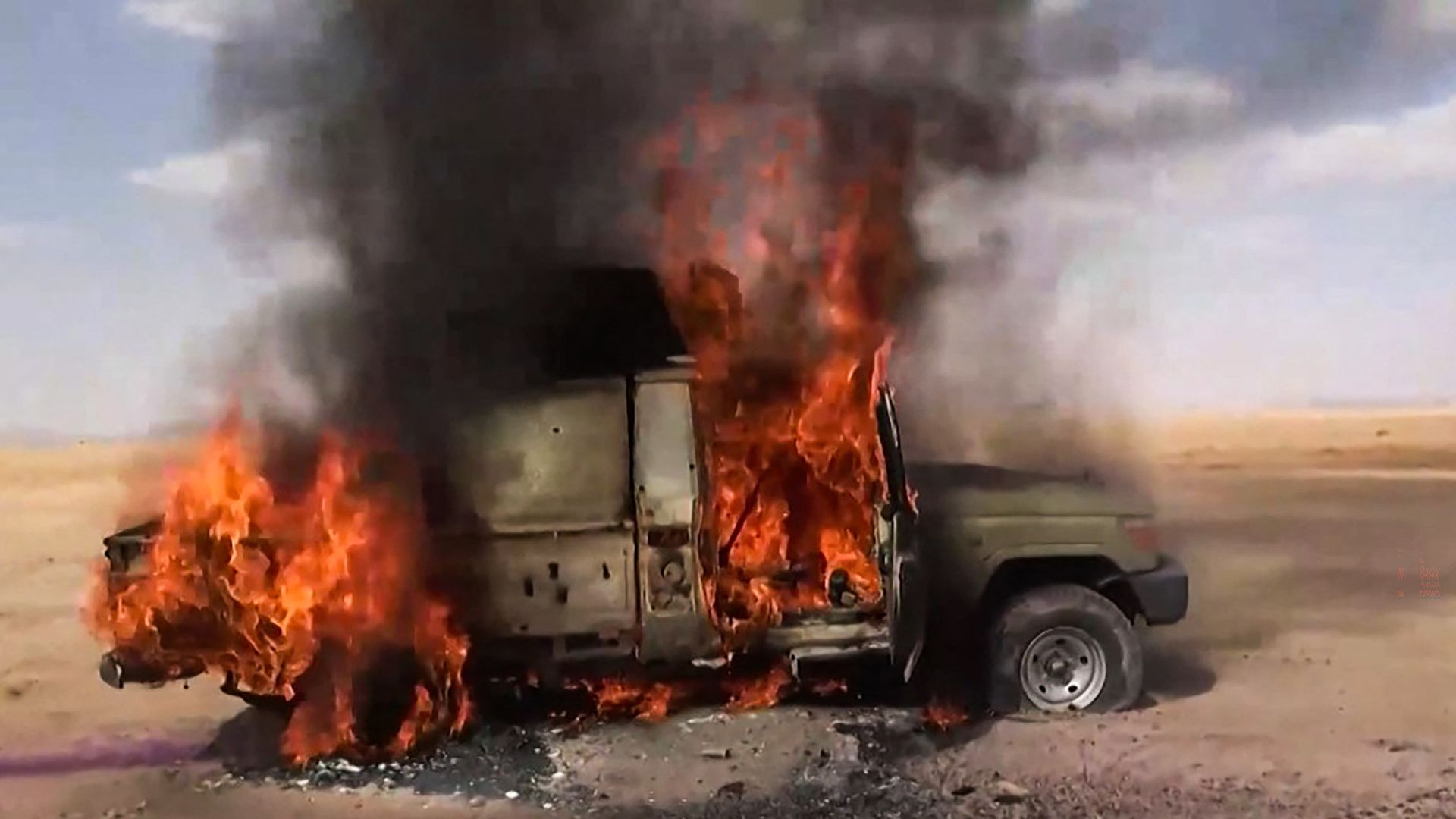 This screen grab taken from undated video footage released on September 9, 2026 by Ansarullah Media Centre shows what the Houthi authorities said are attacks on Saudi-backed forces in Jawf province's frontlines. /Ansarullah Media Centre/AFP