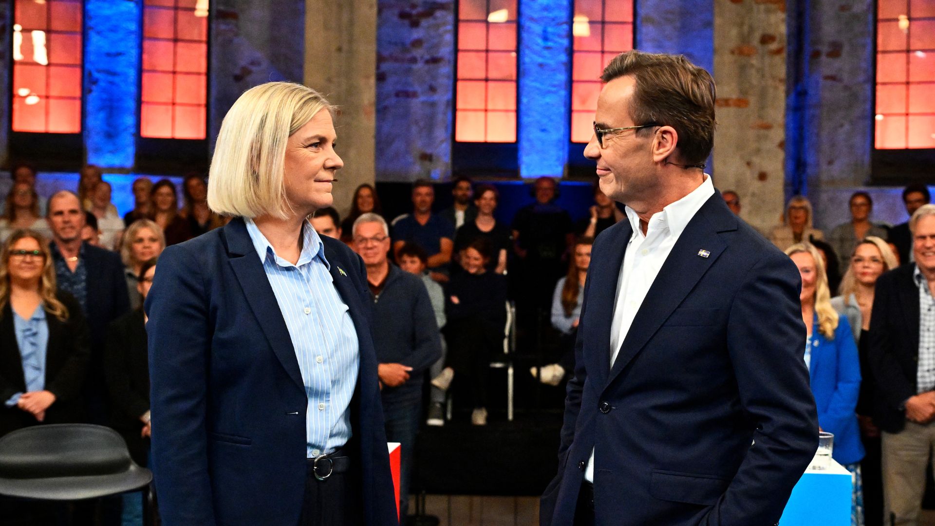 Magdalena Andersson and Ulf Kristersson are main prime ministerial candidates – but with coalition government almost inevitable, there's just as much interest in their potential partners. /Anders Wiklund/TT News Agency/AFP
