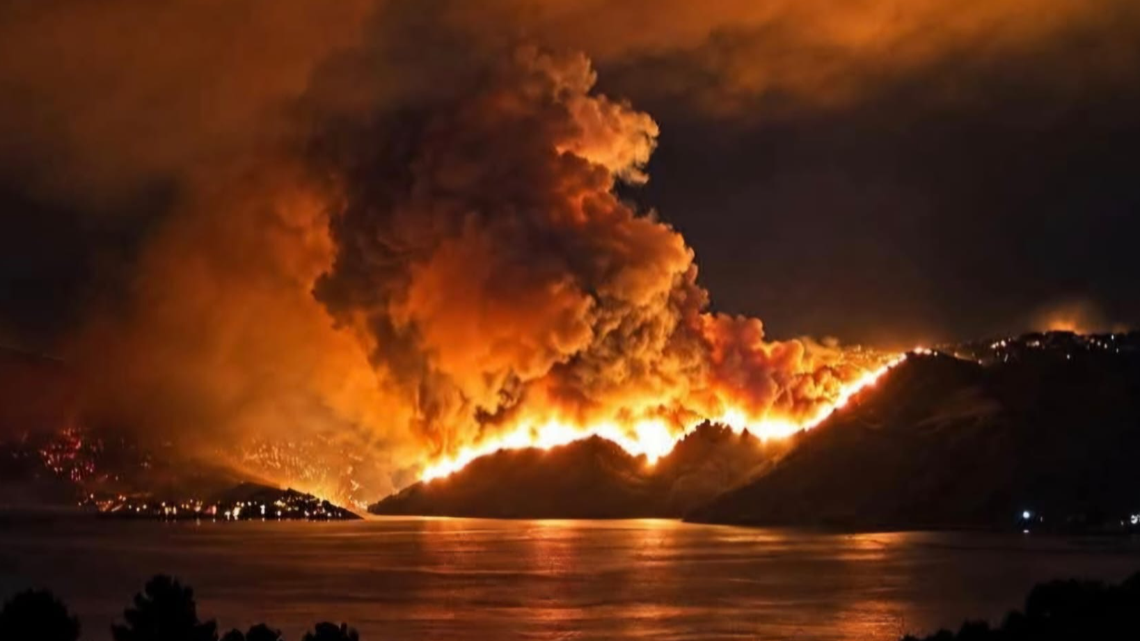 Tourists have been evacuated from the Croatian island of Brac as a major forest fire approached homes and hotels. /Richard Owen