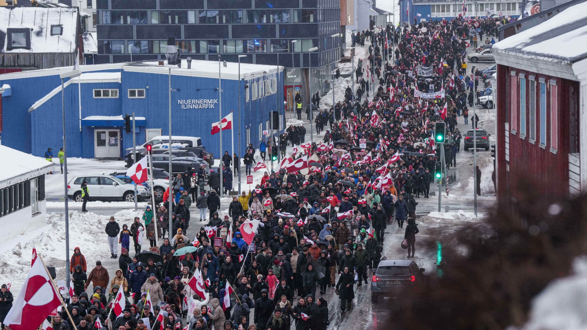 Greenlanders took to the streets earlier this year over Donald Trump's ambitions for greater influence over the island. /AP.
