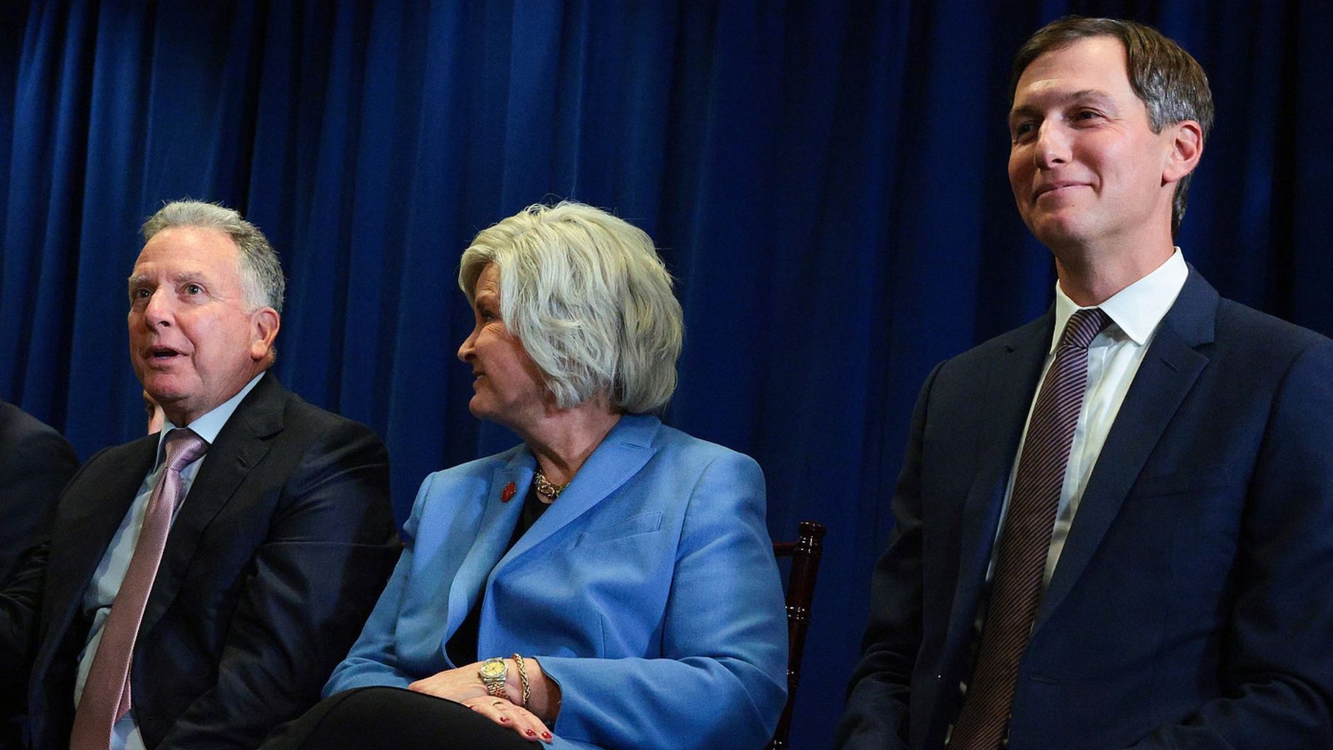 US envoys Steve Witkoff (L) and Jared Kushner (R) - pictured at Tuesday's bilateral meeting between the Ukraine and US at the UNGA - later met with Iranian mediators. /Chip Somodevilla/Getty Images