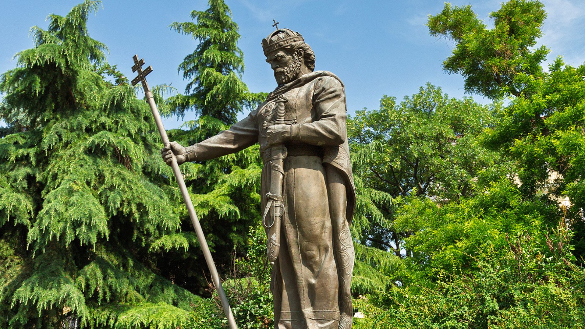 A monument to Tsar Samuel in Sofia, Bulgaria. /VCG