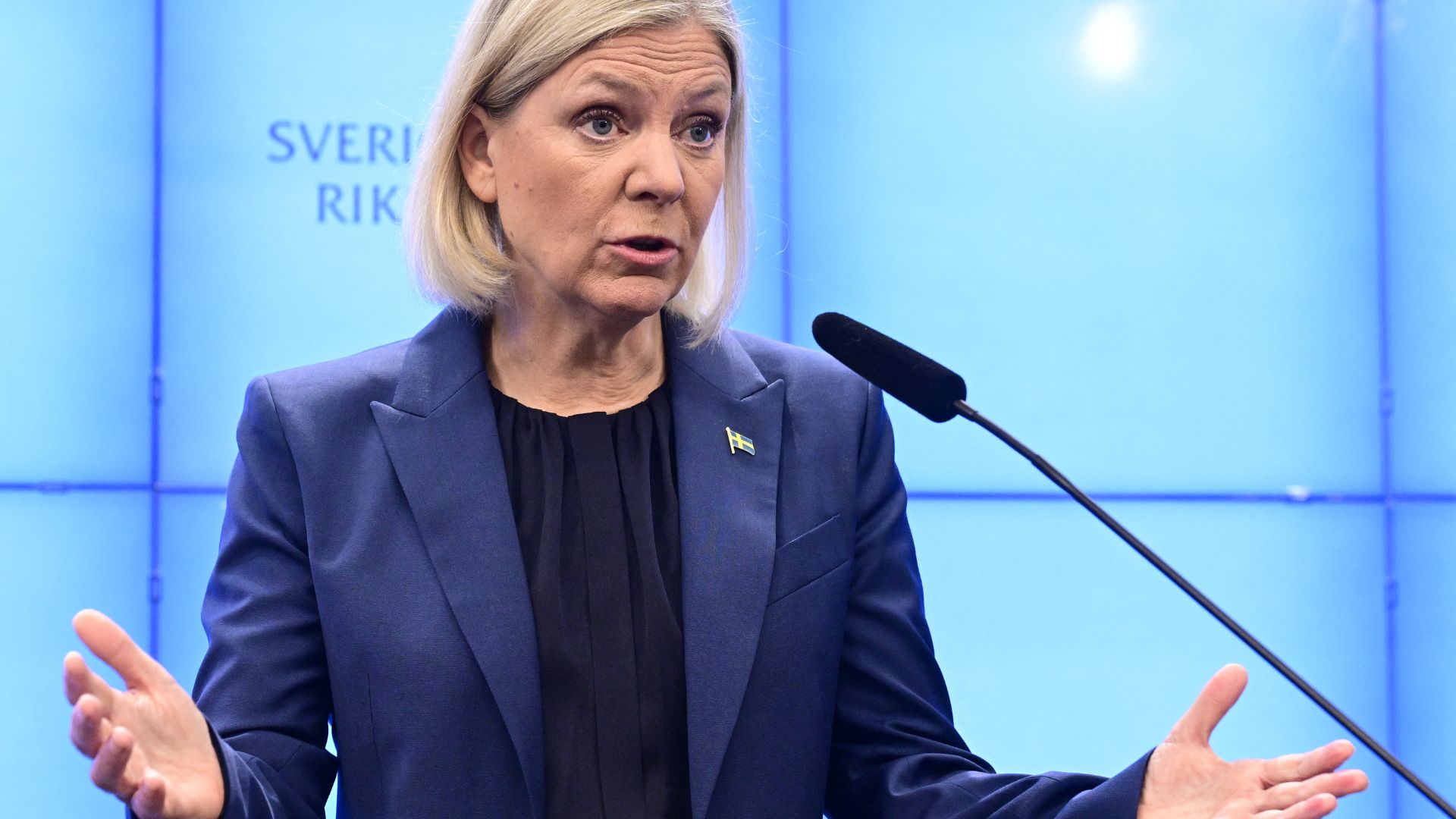 Magdalena Andersson, whose party won the most seats, has been asked again to try to form a governing coalition. /Jonas Ekstromer/TT News Agency/AFP
