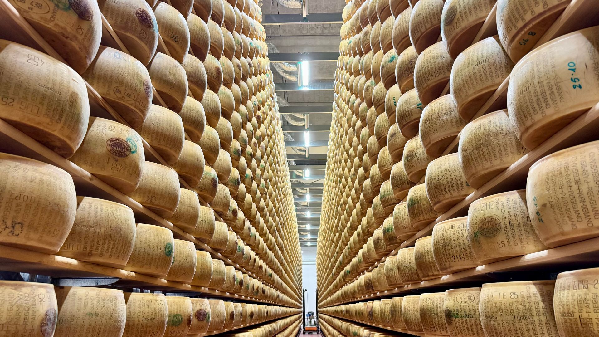 The cheese wheels have to be kept in carefully maintained temperatures. /Hermione Kitson/CGTN