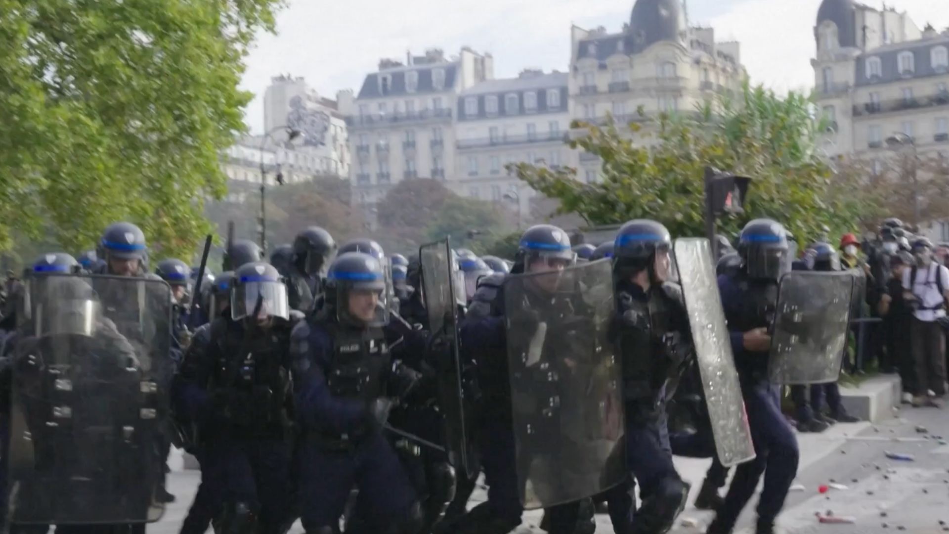 Riot police have been deployed across French cities, with protestors accusing them of unnecessary force. /Reuters.