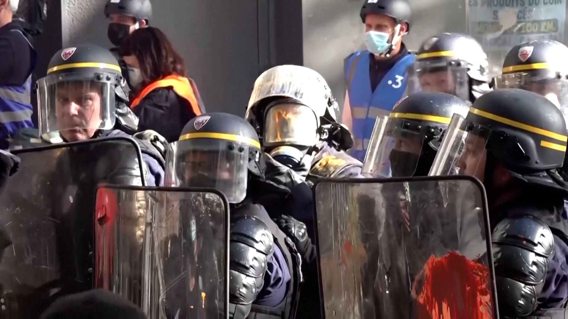 French police have come under widespread criticism for heavy-handed tactics against protesters. /Reuters.