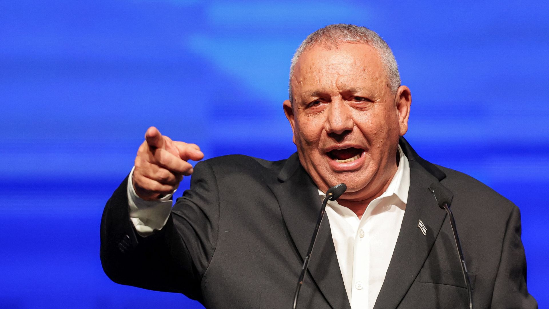 Polls suggest Gadi Eisenkot, Israel's former military chief of staff and leader of the Yashar party, is the man most likely to lead the next government. /Jack Guez/AFP
