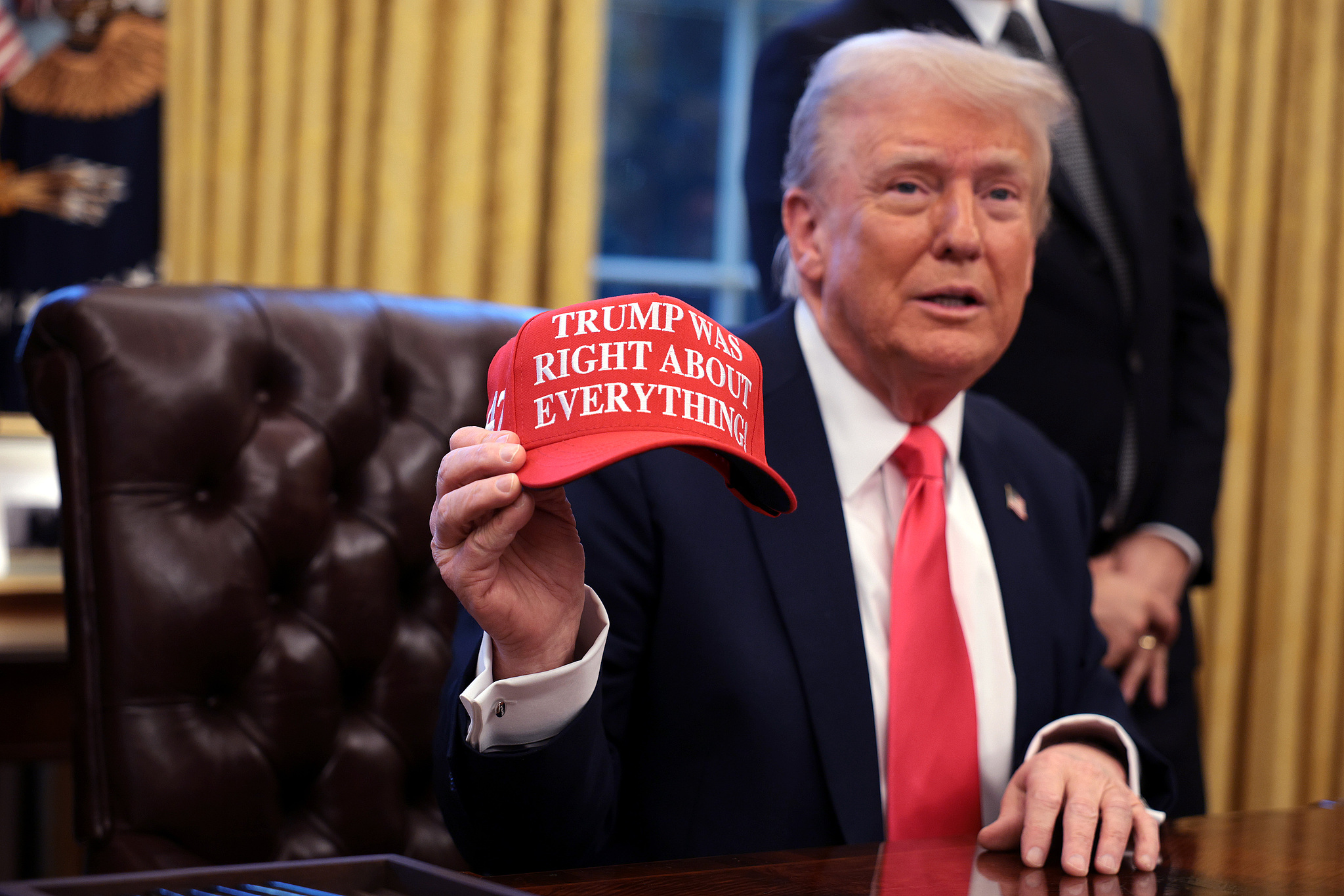 Polling data shows that one in three American adults approve of President Donald Trump's performance. /CFP