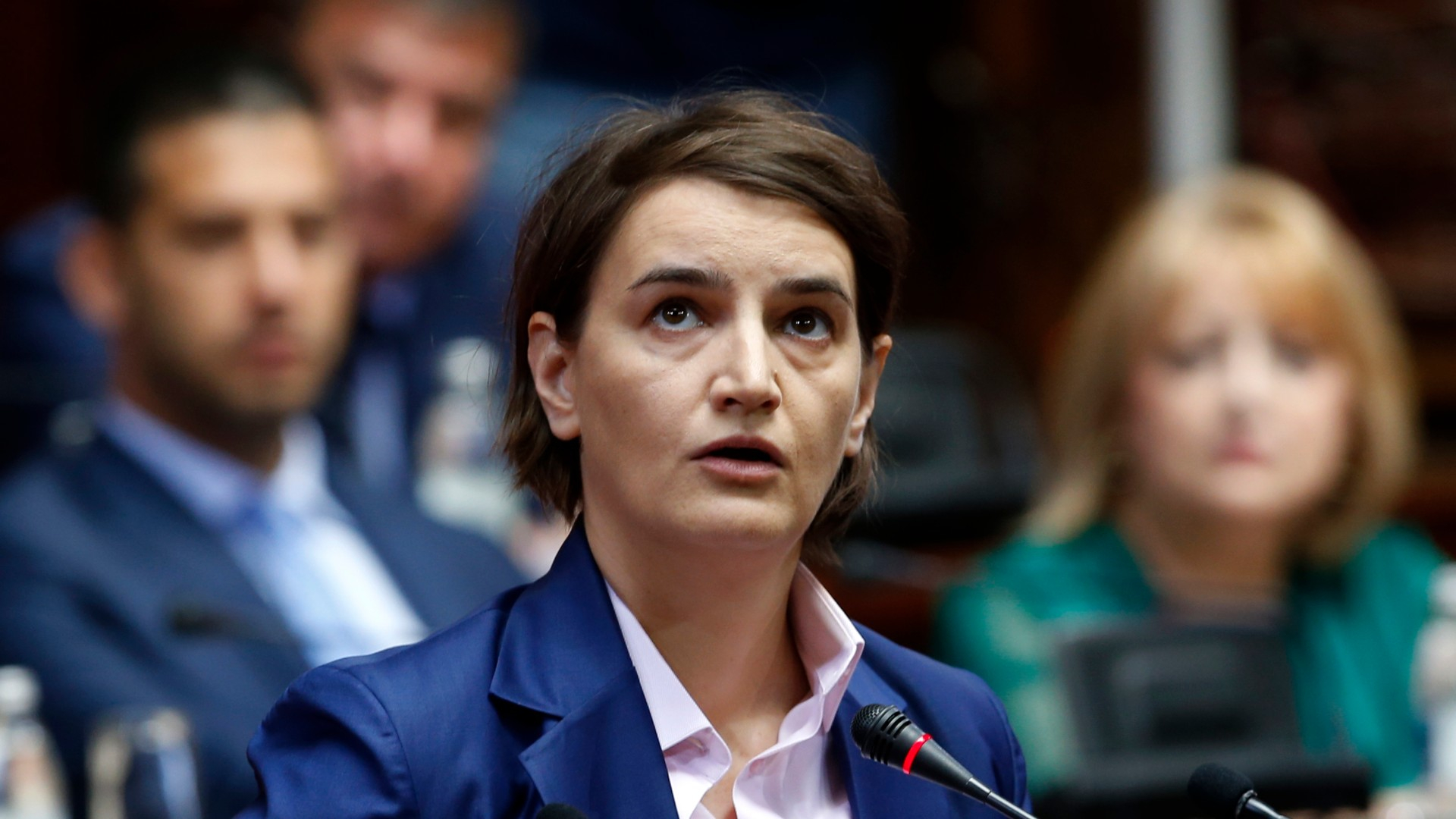 Ana Brnabic is Serbia's first female PM and its first openly gay leader. /Darko Vojinovic/AP Photo
